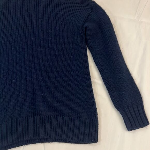 ⭐️pink navy blue crew knit sweater⭐️ - Picture 9 of 10